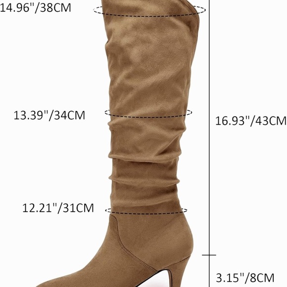 Chic Tan Over the Knee Boots-New - Picture 4 of 4